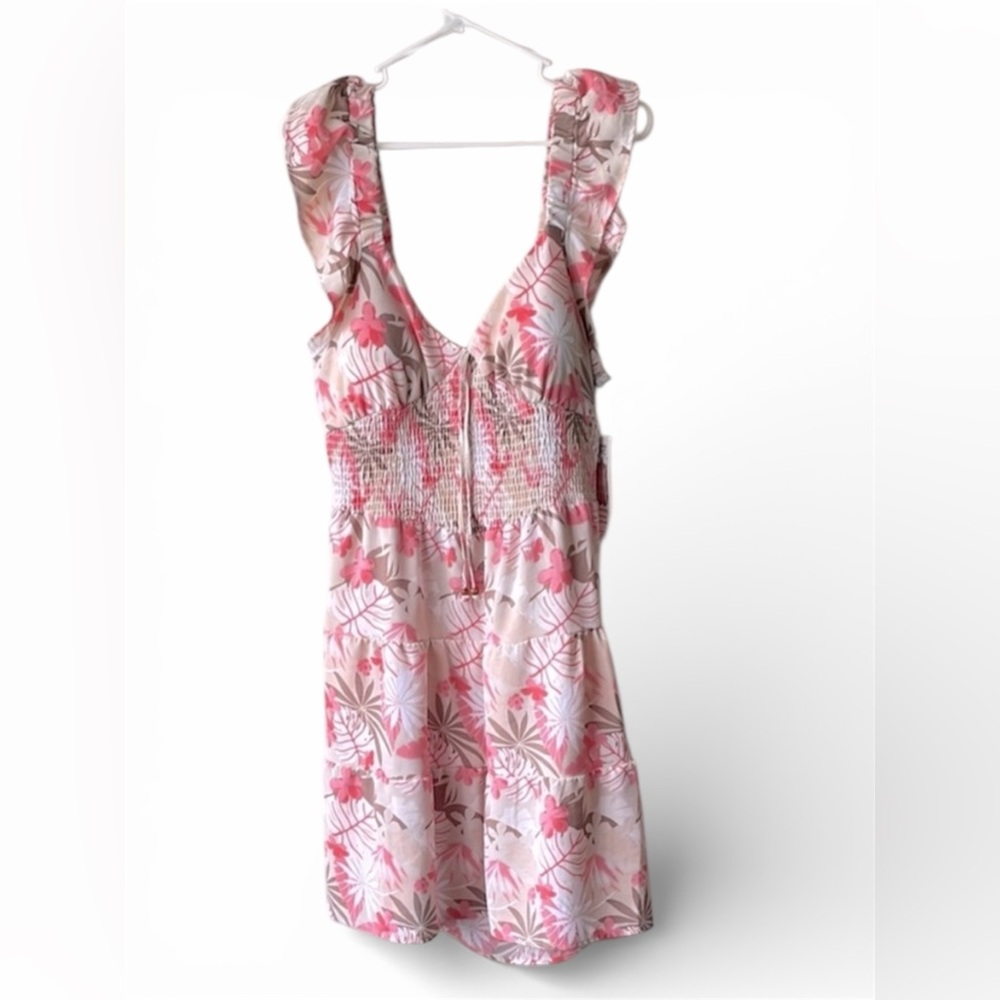 NYC Madden Pink and White Floral Dress
